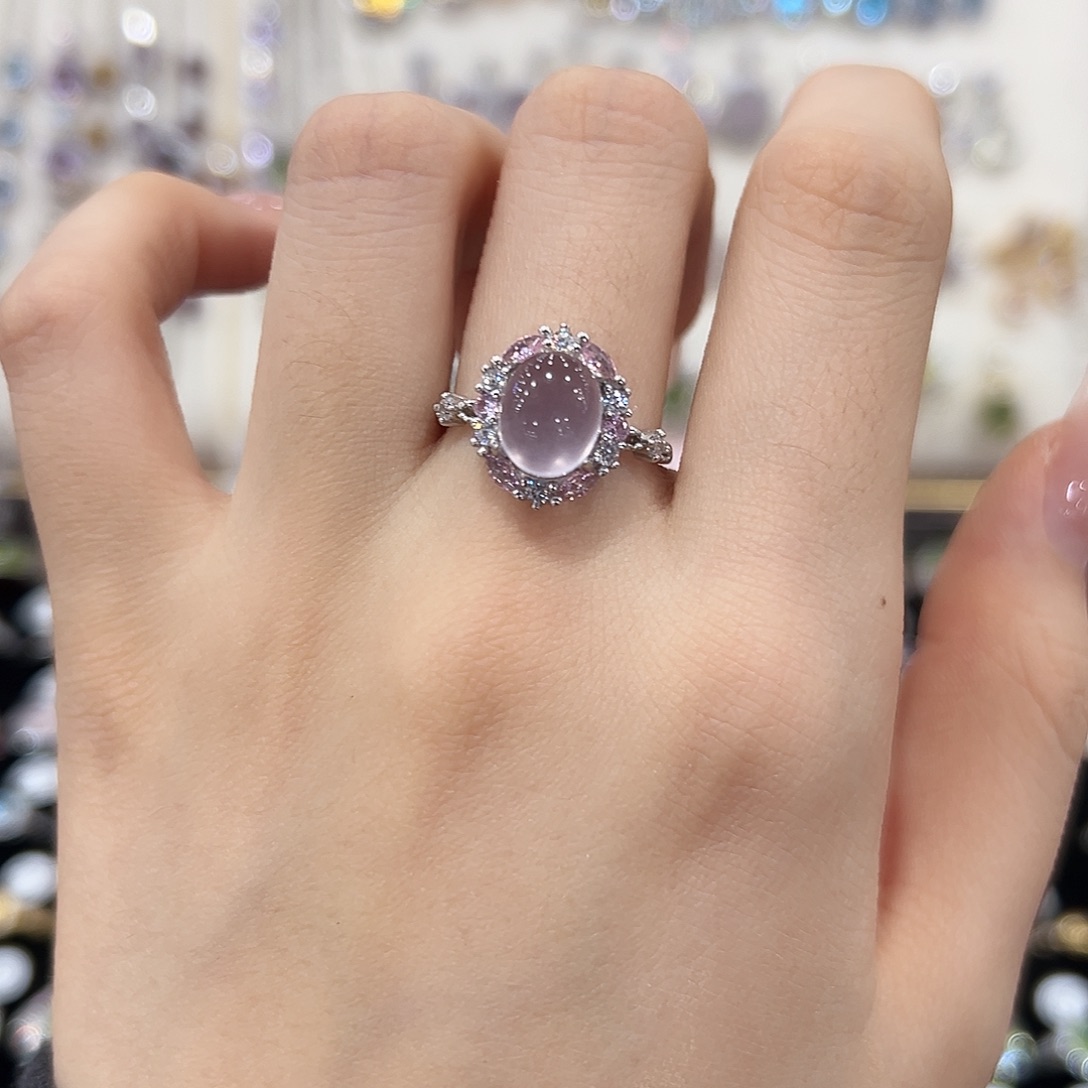 萤石银S925镶嵌戒指