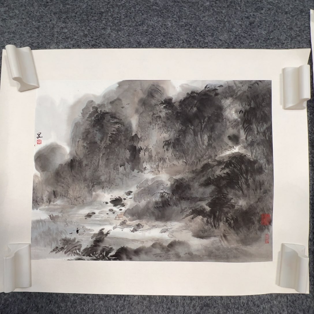 国画芬**水（rbzzx2875）山水 书画