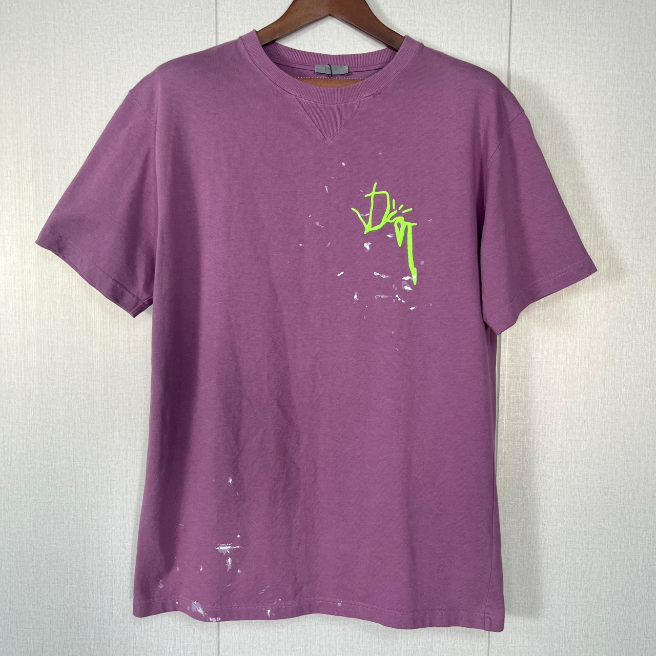 99新 DIOR/迪奥 新款油渍刺绣logo短袖/M码/存放/10555