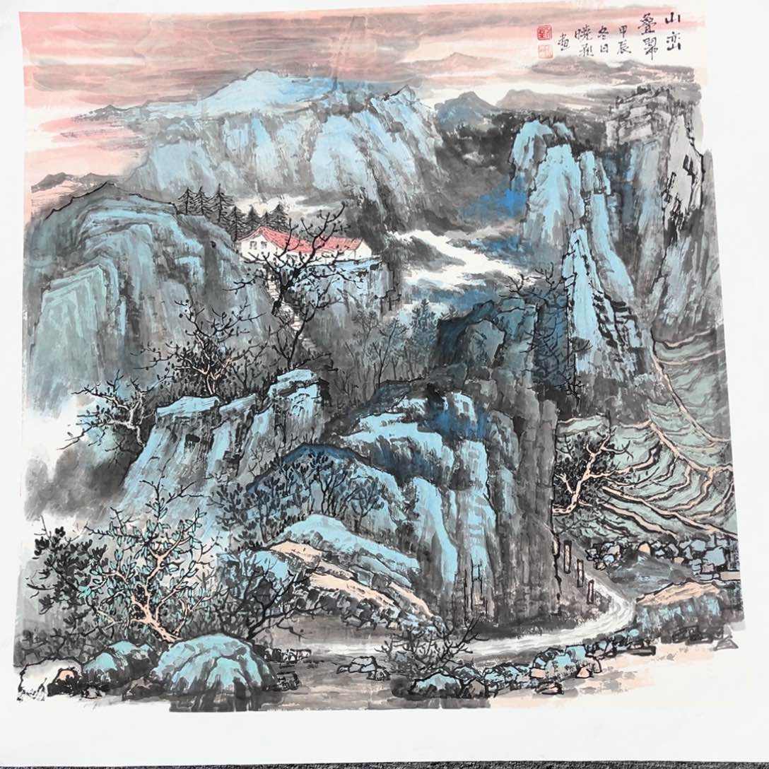 国画绘画刘老师作品68.68