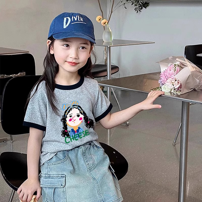 女童卡通短袖T恤2025夏季新款儿童半袖小女孩夏季纯棉体恤上衣潮
