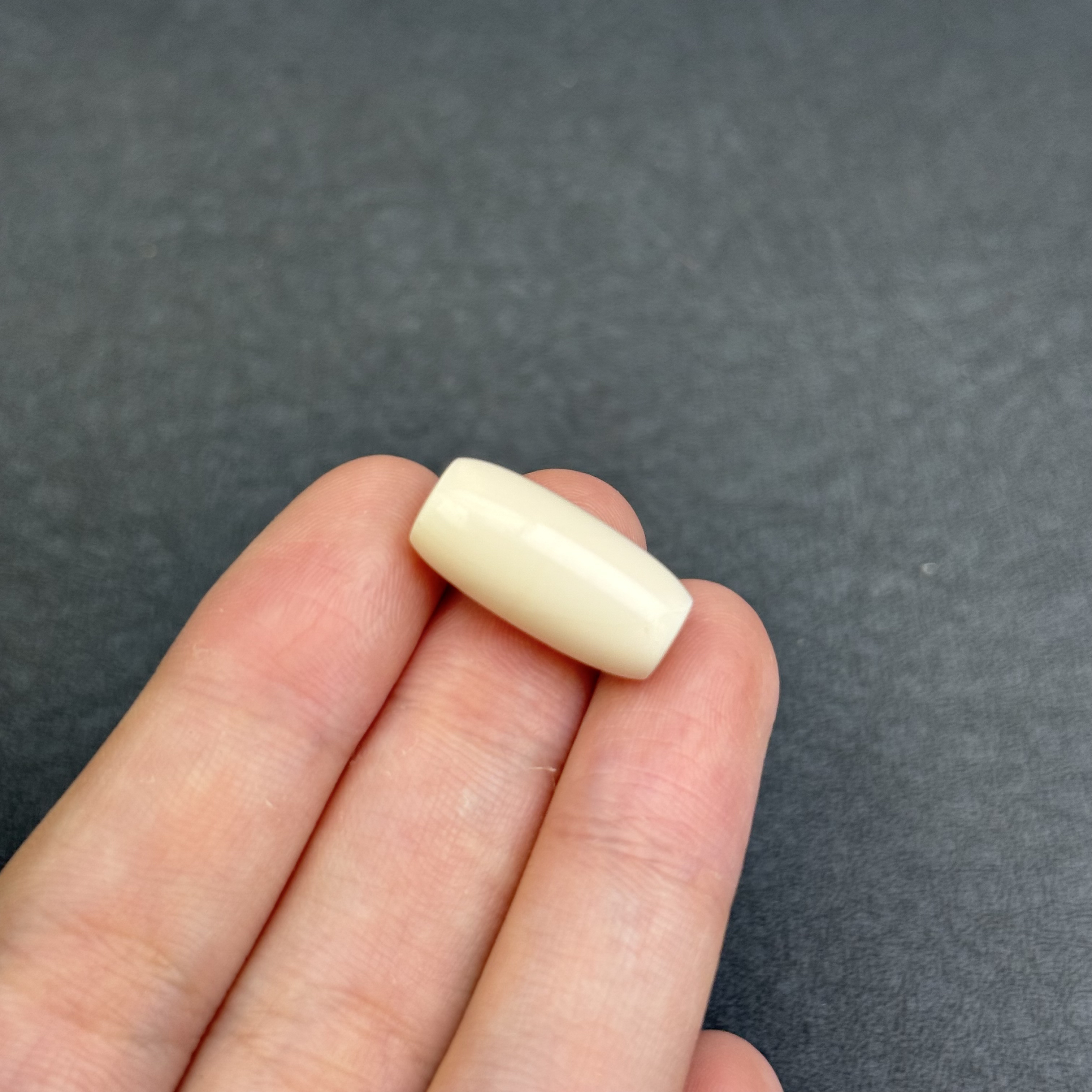 A3656天然猛犸牙 桶珠 10*21mm 支持鉴定 假一罚四