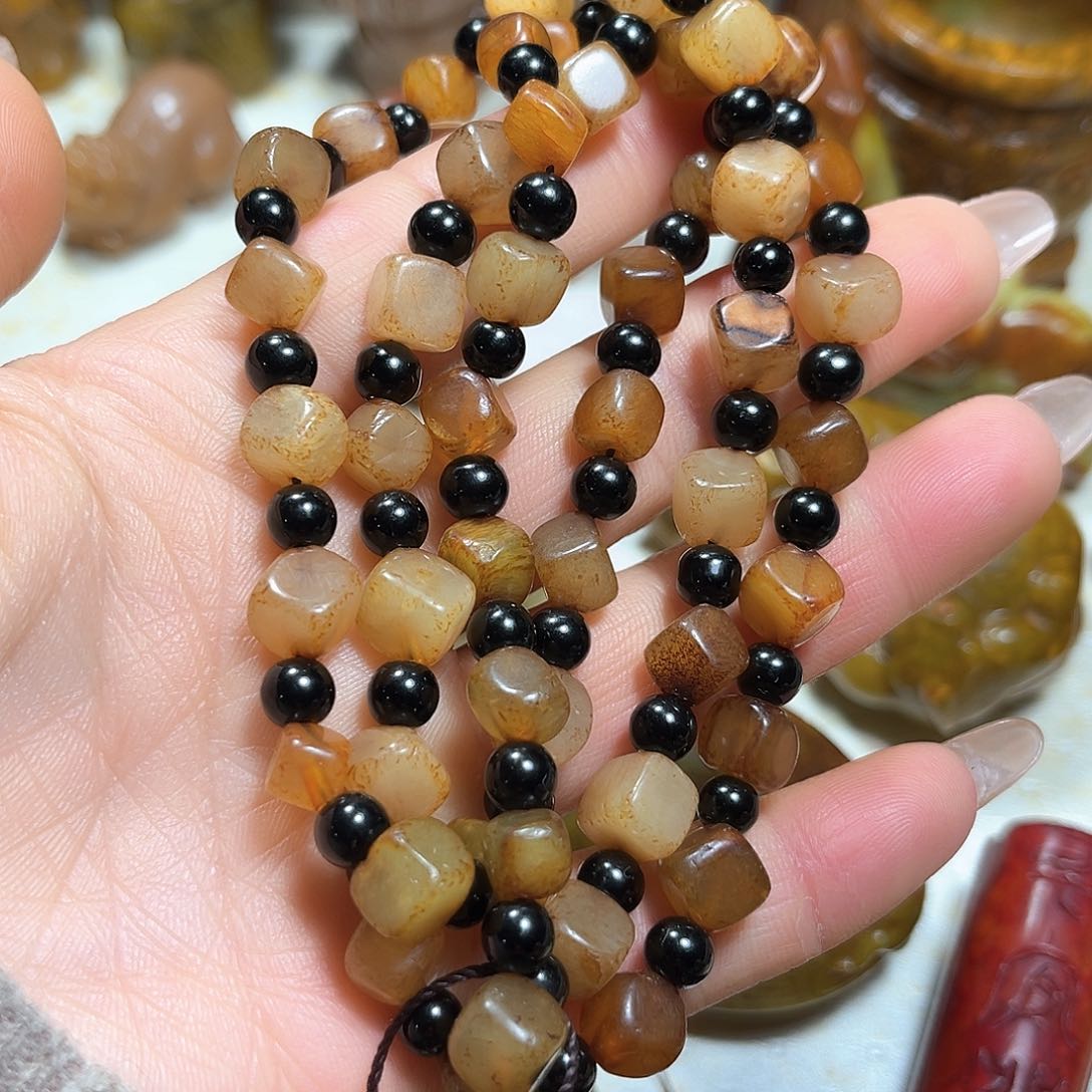 白玉菩提手串白玉菩提吊坠