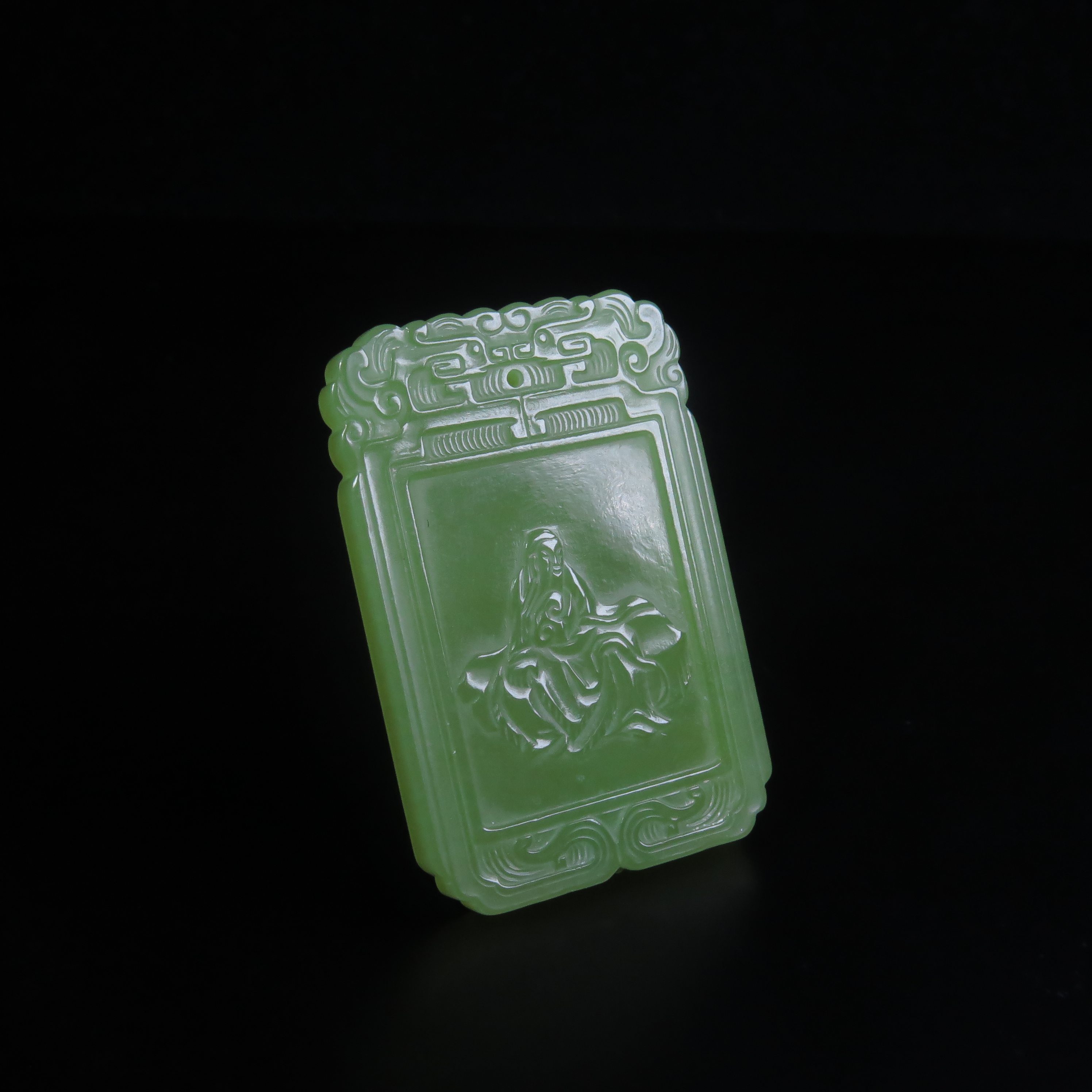 民国黄玉文人佩/MZ617667/和田玉/民族文物