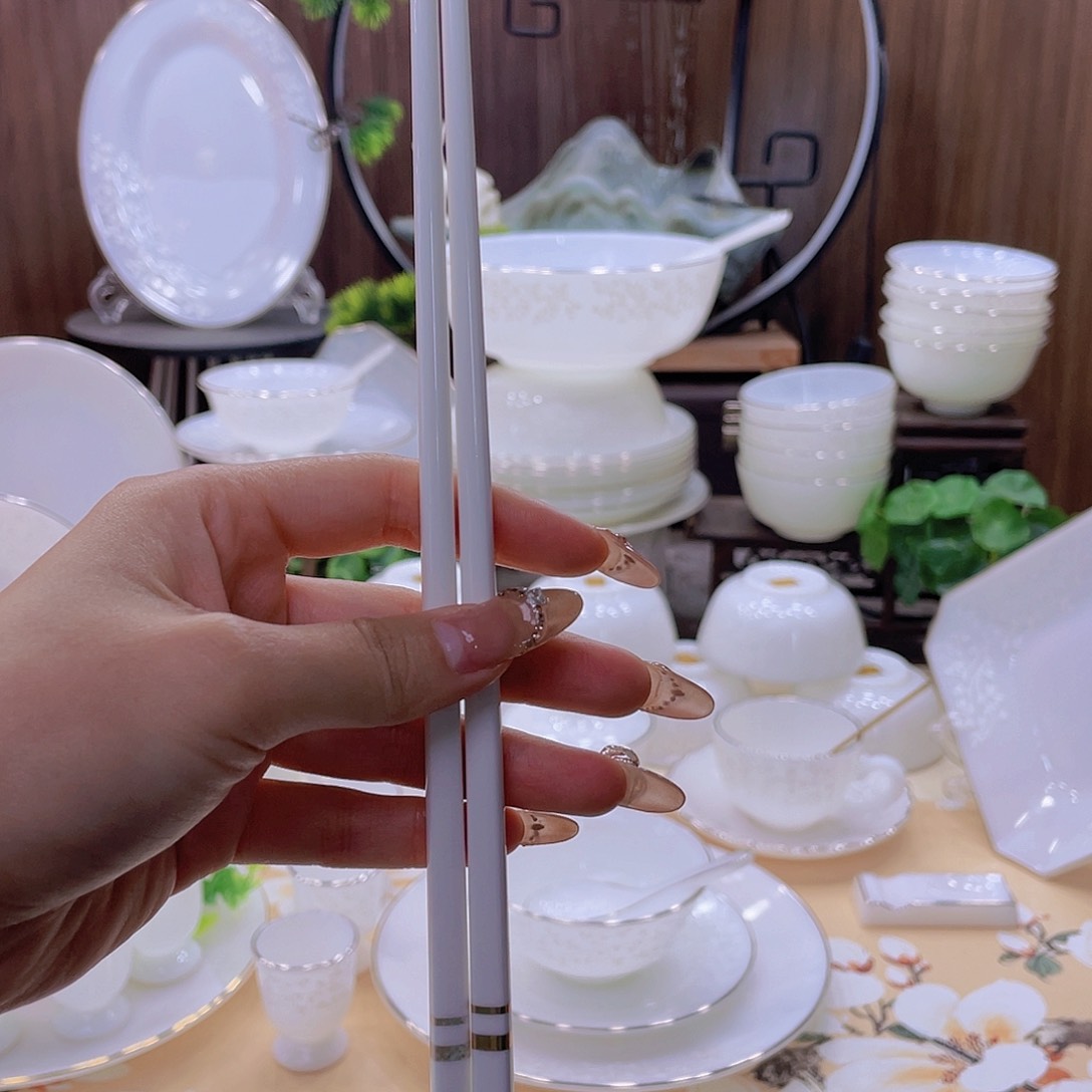 瓷骨瓷筷子十双白色