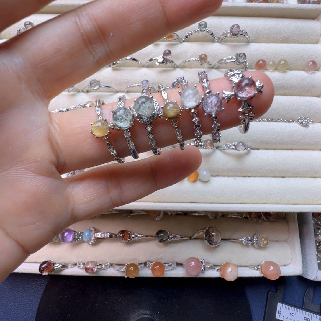 豆****银S800镀金镶嵌手链水晶