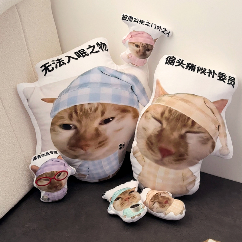 老已我们真的不能再熬夜了无法入眠之物可爱抱枕创意毛绒靠垫礼物