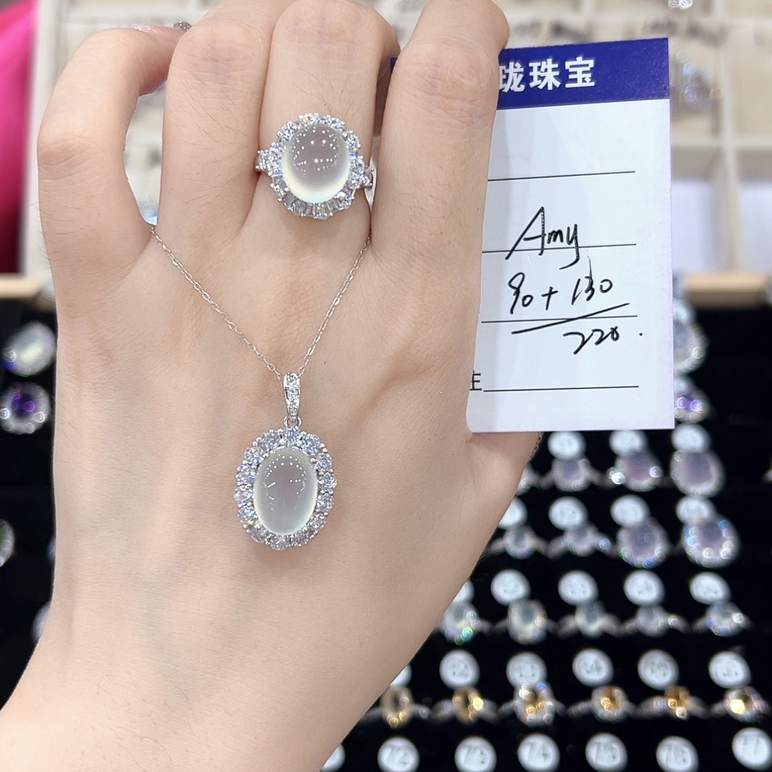 *****银S925镶嵌戒指芙蓉石