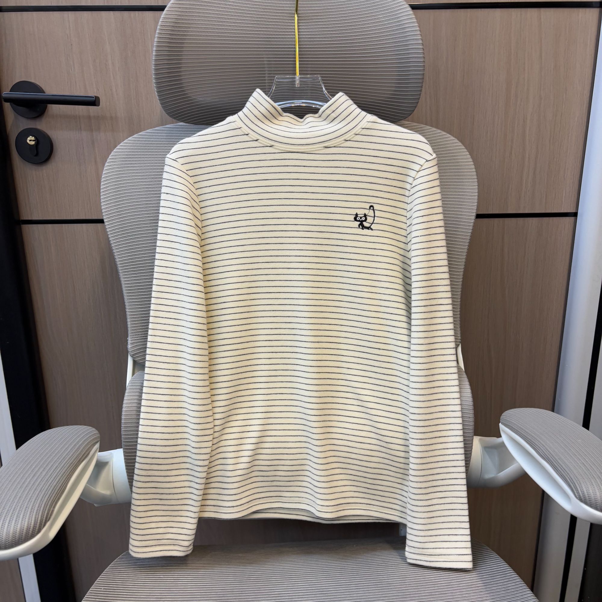 冬款韩版条纹线条小猫刺绣冬季女童打底衫 F317 317 K