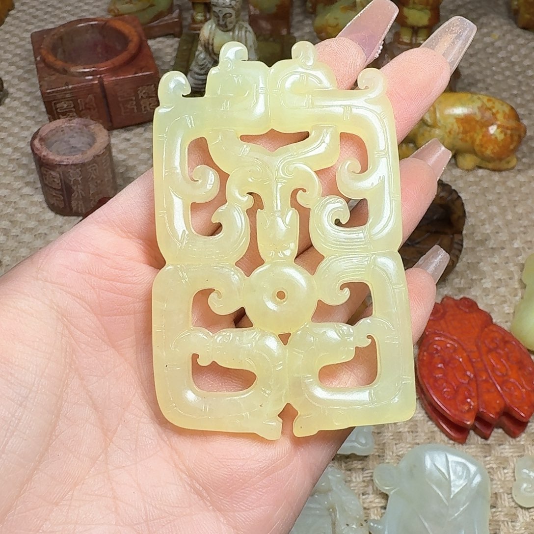 白玉菩提吊坠挂件