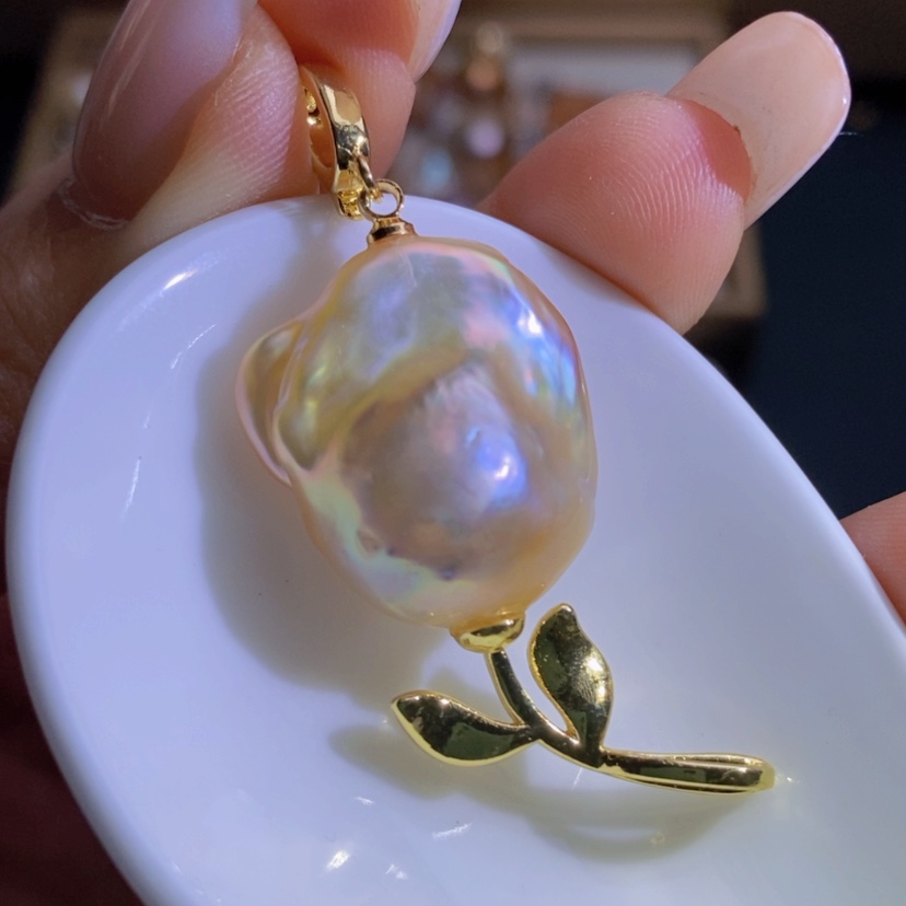 【闪购商品】淡水珍珠天然珍珠（微瑕）合金