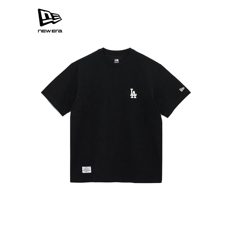 NEW ERA x MLB 纽亦华短袖男女同款夏季刺绣LA字母logo休闲T恤