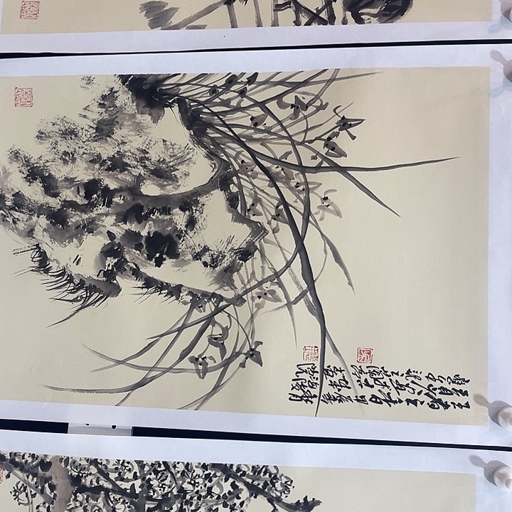 国画用****4四尺三开四条屏