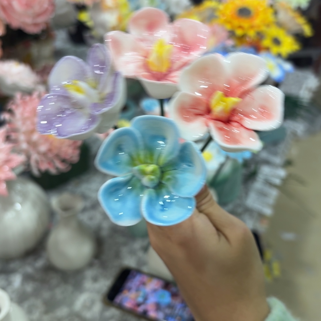 陶瓷花拍满20元发货，随意退款的拉黑