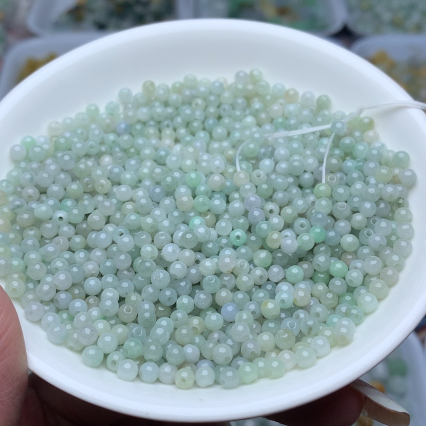 【闪购商品】翡翠手链未镶嵌卡3.5冰晴100个