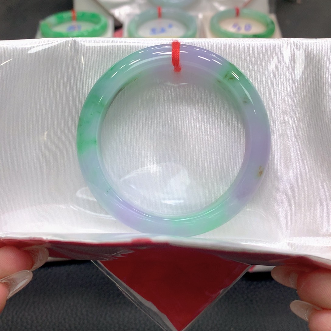 翡翠未镶嵌手镯52正