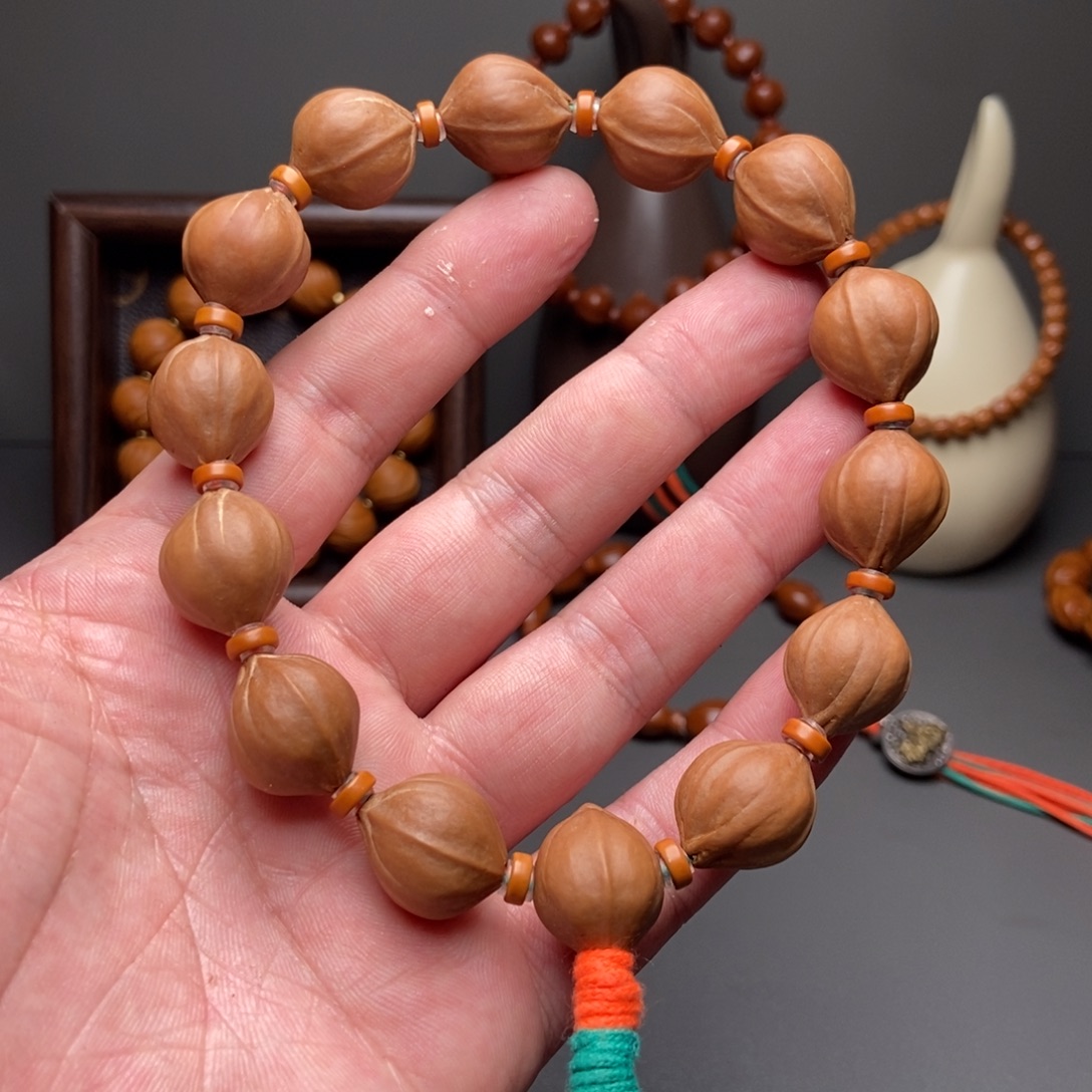 橄榄核手串/手链原皮蜜桃臀 16-18 