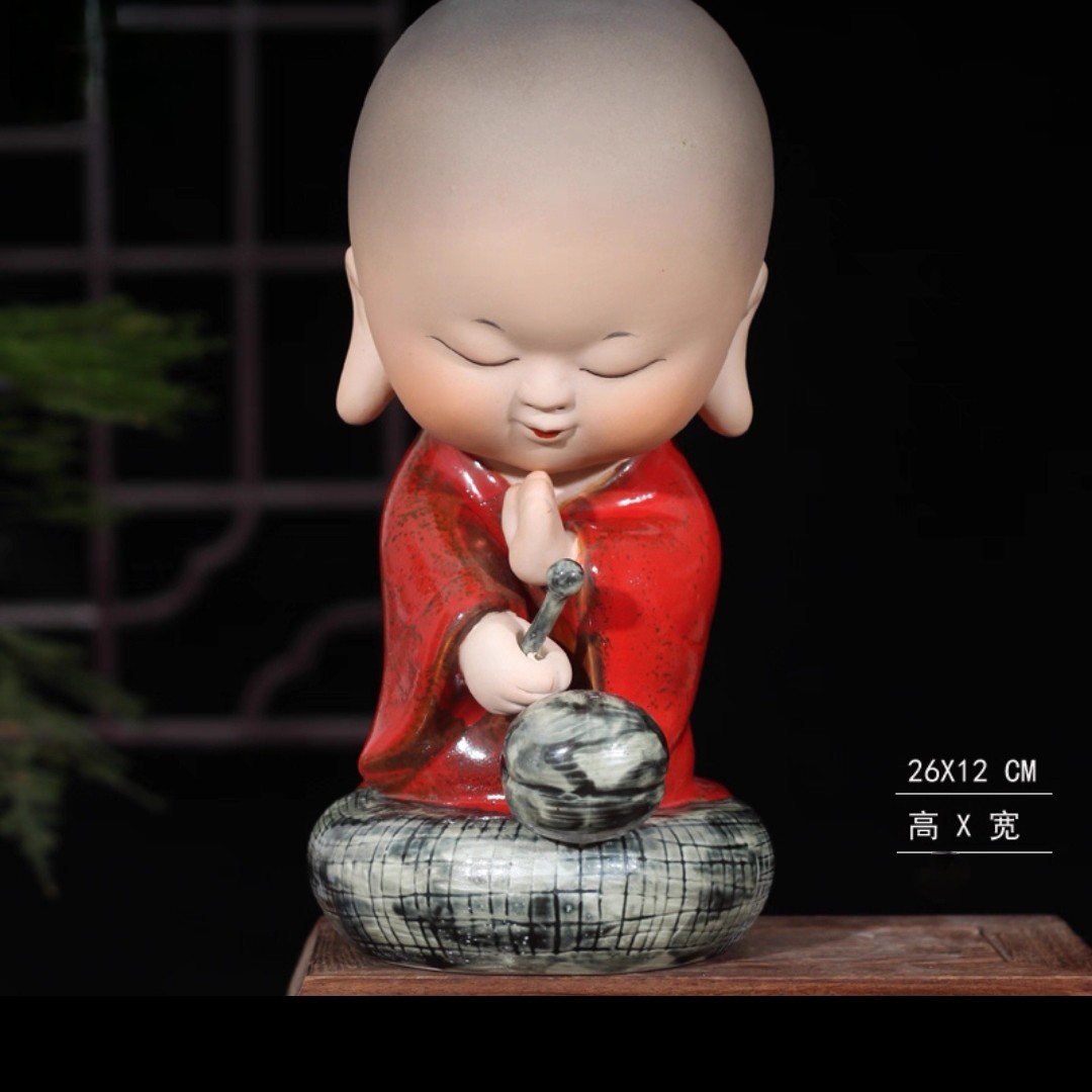 景德镇雕塑陶瓷小沙弥  禅意