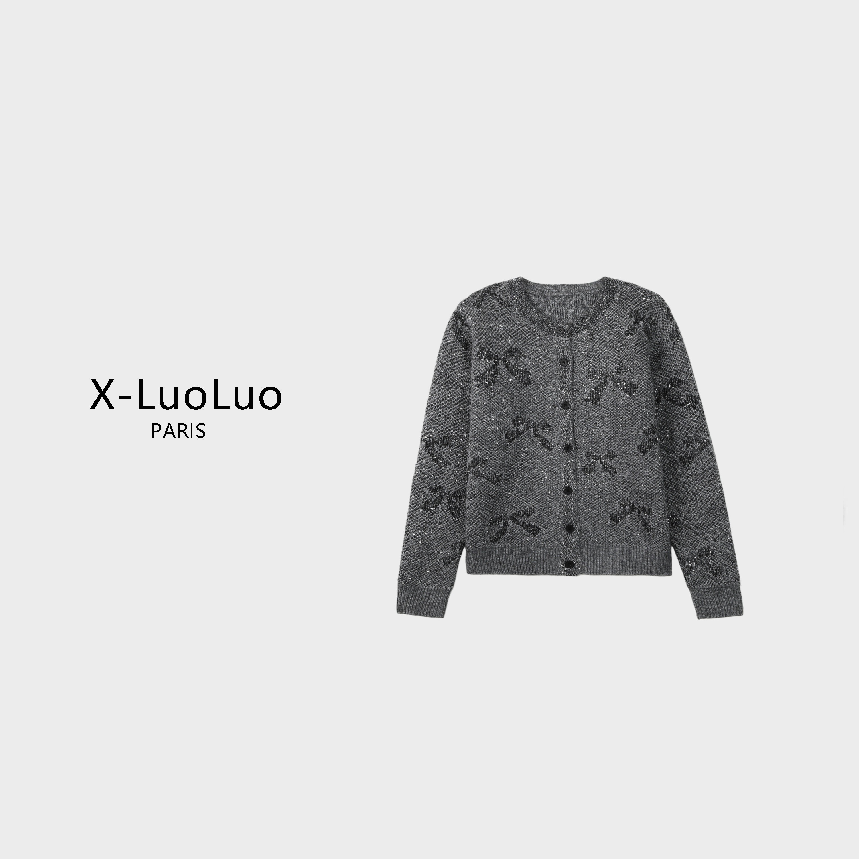 【X-LuoLuo洛洛】星光蝴蝶丨‘’星动系列”秋冬羊毛针织衫开衫0943