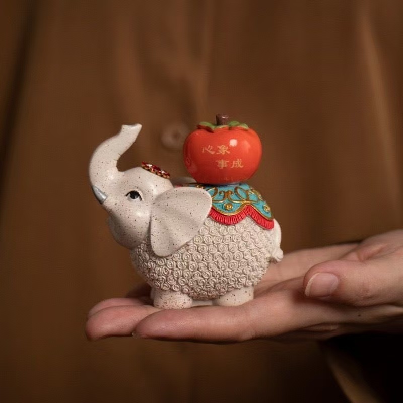 《心象事成》茶宠象摆件