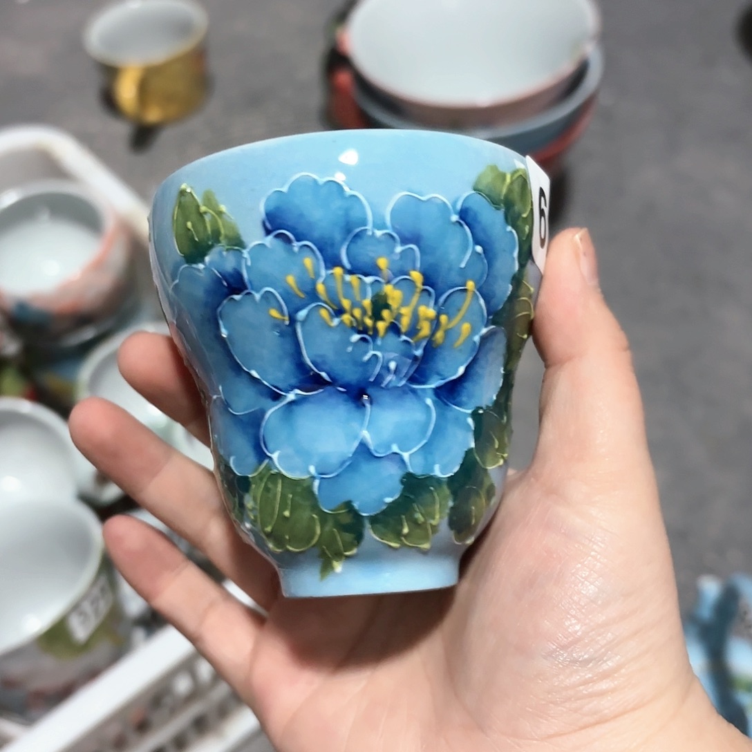 景德镇手绘高温釉下彩陶瓷茶具