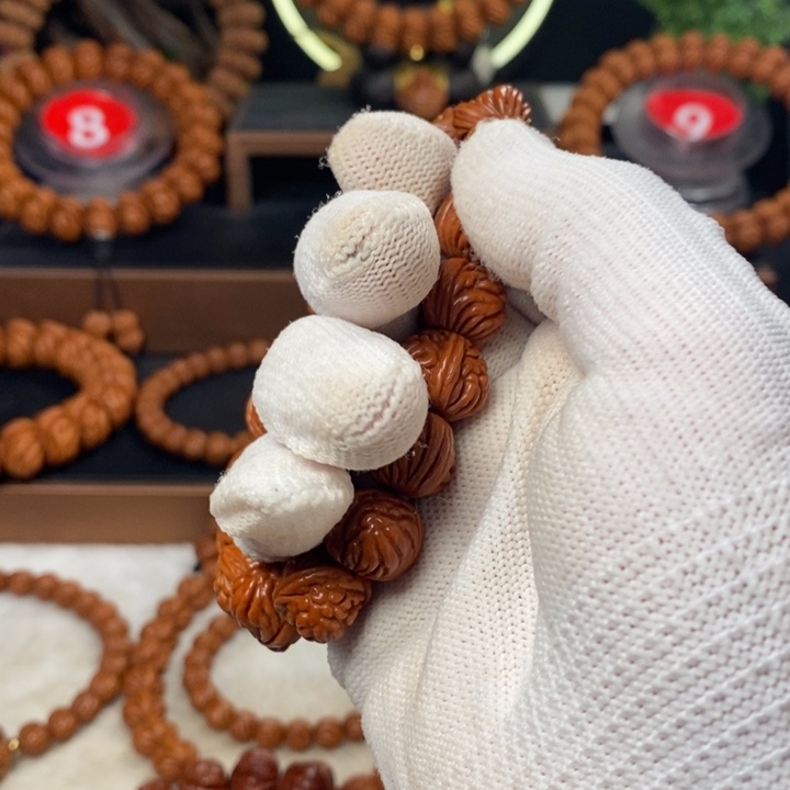 桃核吊坠道**然秦岭龙纹桃核