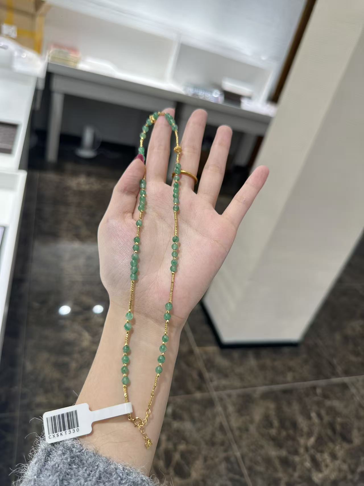 纯天然非洲翠 冰润圆珠女士时尚高品质项链 （多样性发其一）