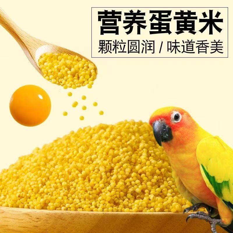 2025年黄谷子虎皮鹦鹉鸟食玄凤文鸟带壳小米鸟谷子牡丹黄鸟粮黍子