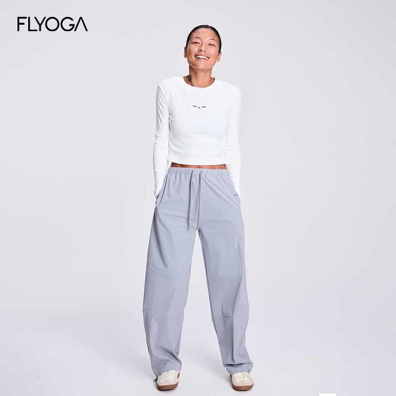 FLYOGA飞蓝瑜伽长T亲肤修身显瘦圆领休闲运动上衣53523