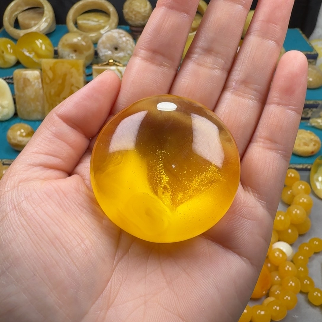 蜜蜡手链未镶嵌时**猫蜜蜡