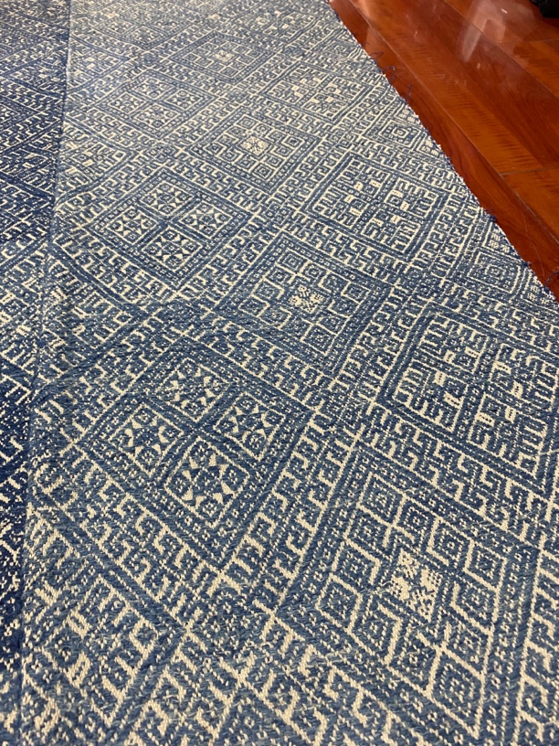 纯手工织老蓝壮锦（拍前请联系客服）