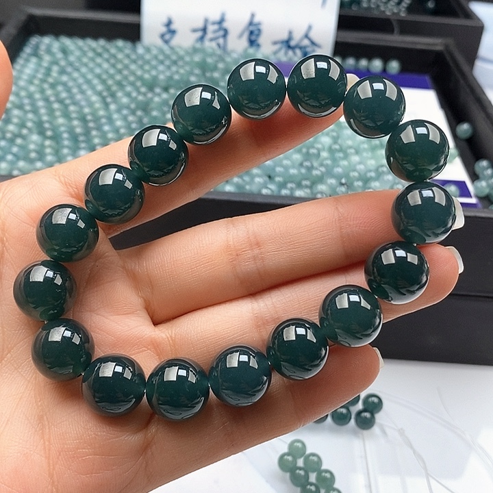 张***人未镶嵌手链翡翠散珠多样性自选