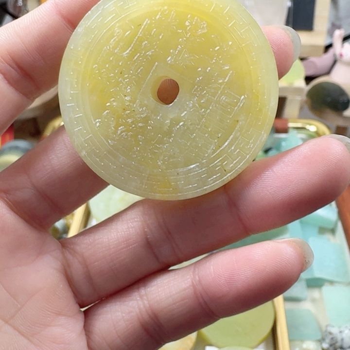 蛇纹石玉合金车挂