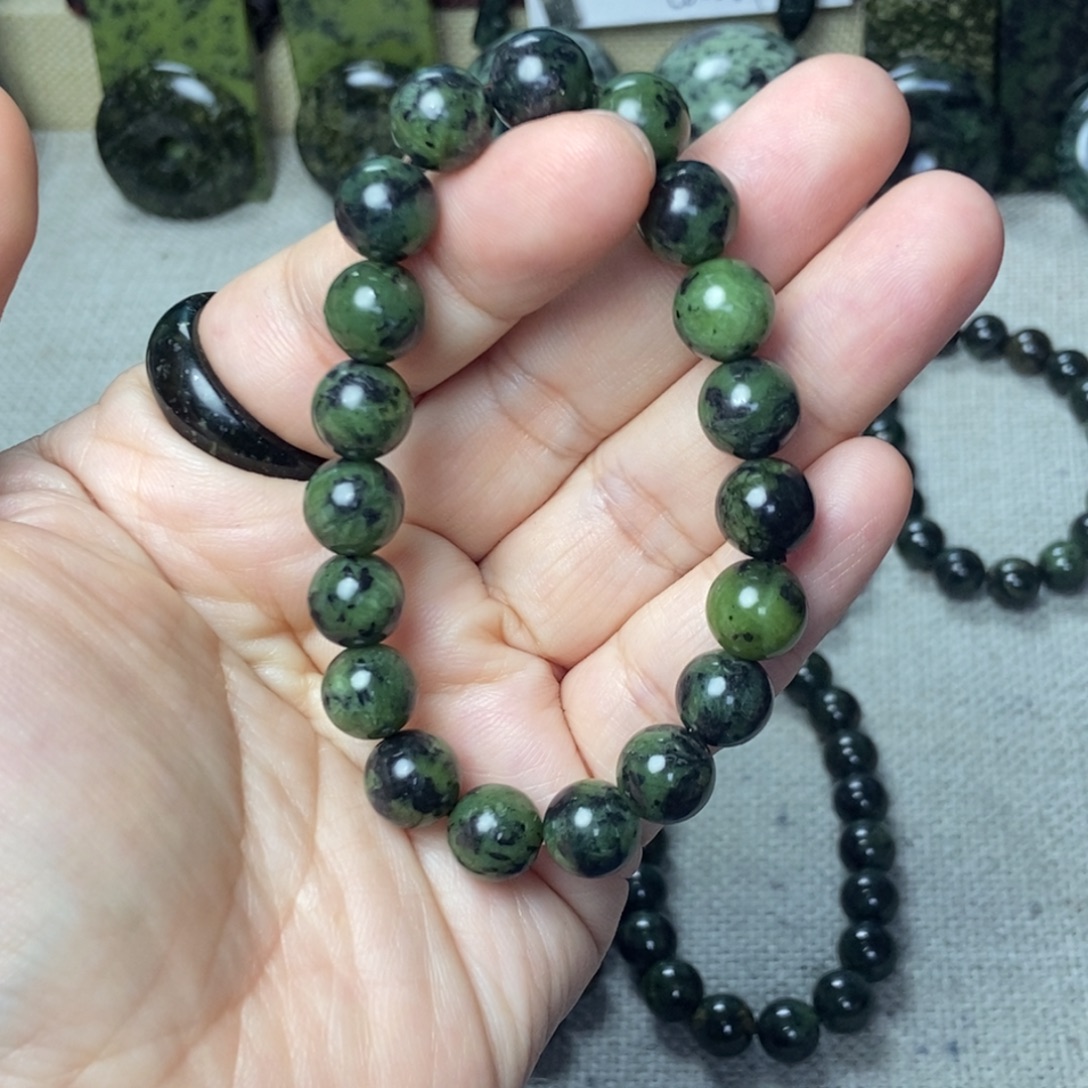 蛇纹石玉未镶嵌手链西藏药王石