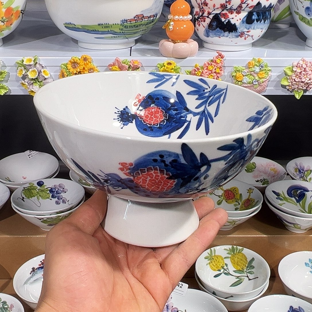 陶瓷景德镇手绘陶瓷7寸果盘