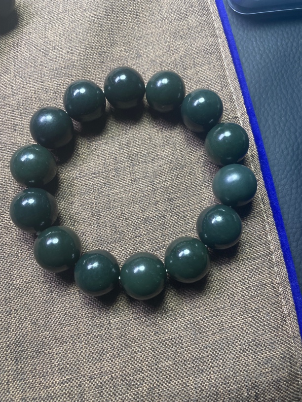 和田玉青玉手串卡16