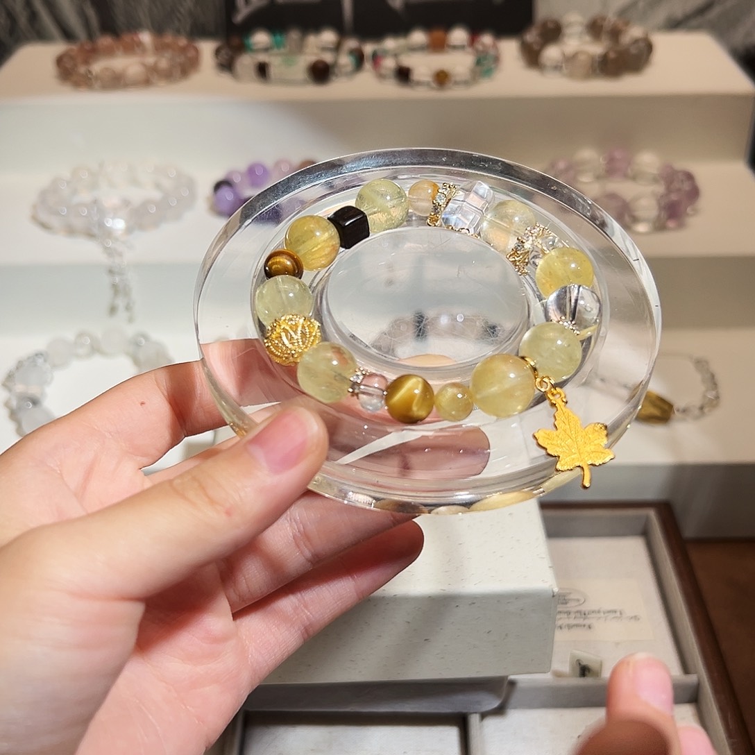 合金手链烟晶黄水晶