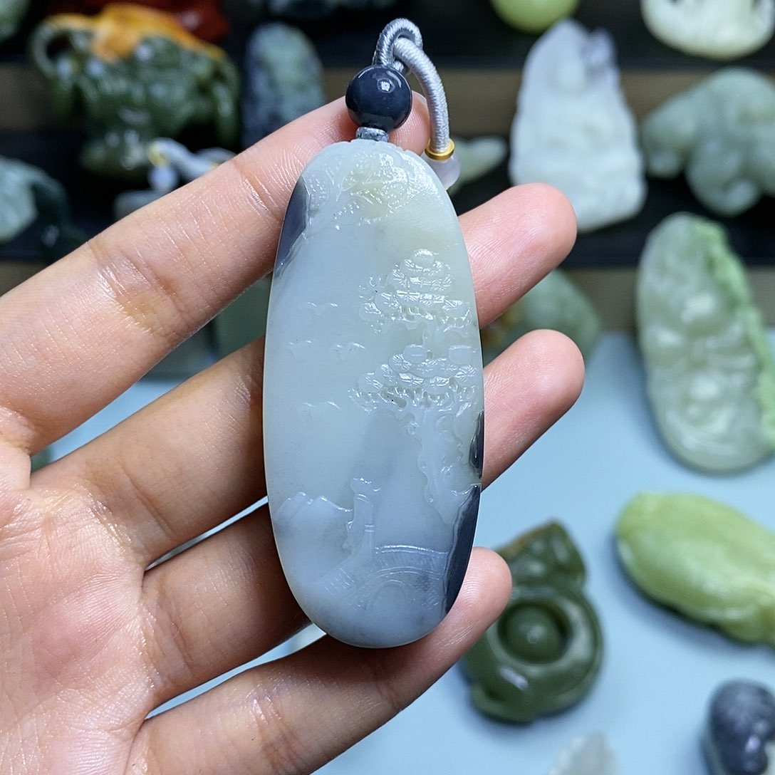 颈饰未镶嵌和田玉清***#