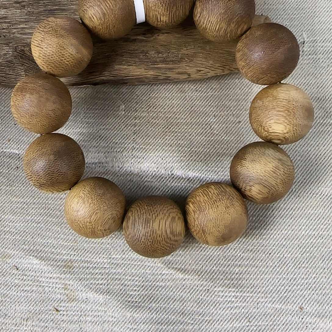 沉香碎屑沉香勾丝➕白棋母树20圆珠单圈收藏级