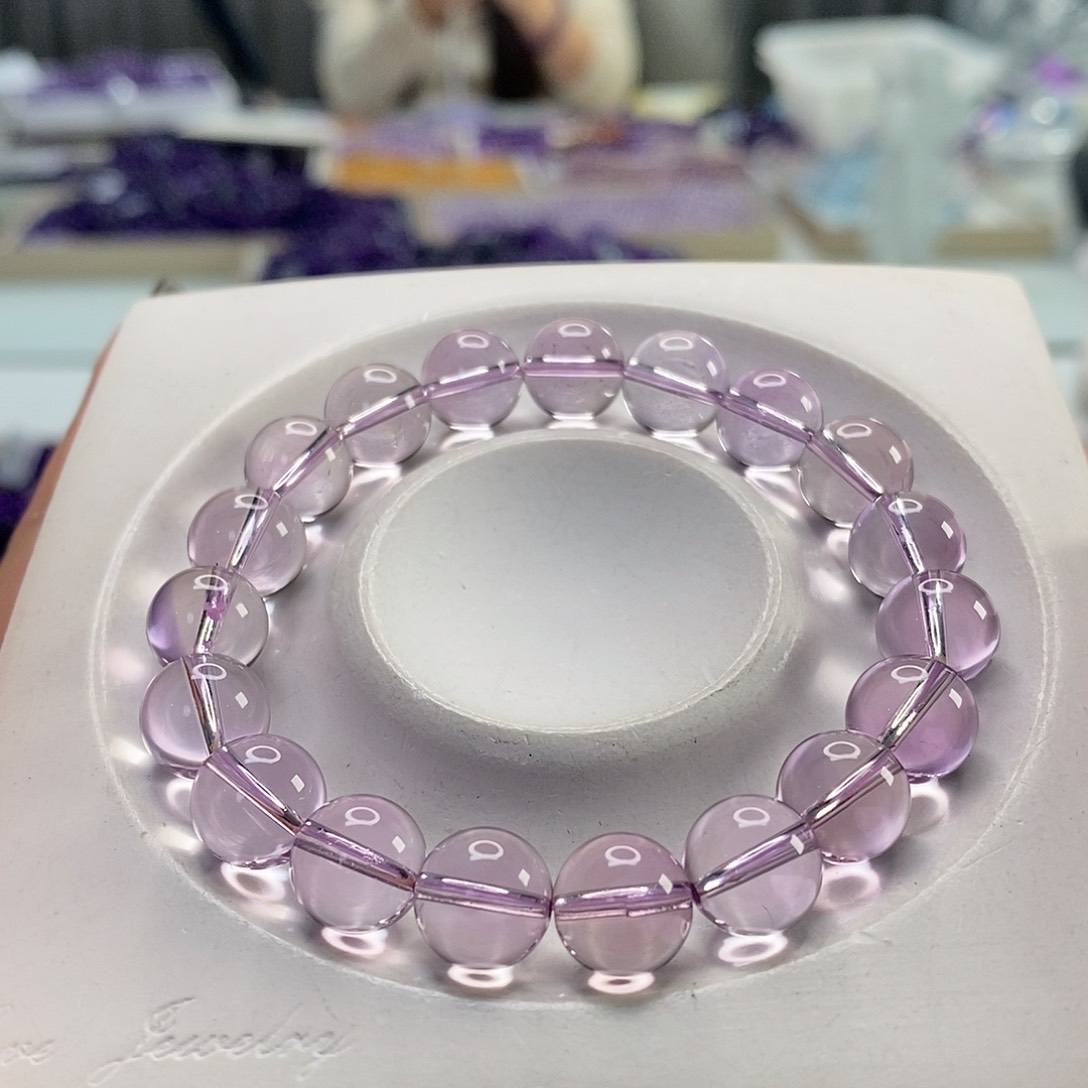 未镶嵌手串水晶冘玻利维亚紫水晶10m