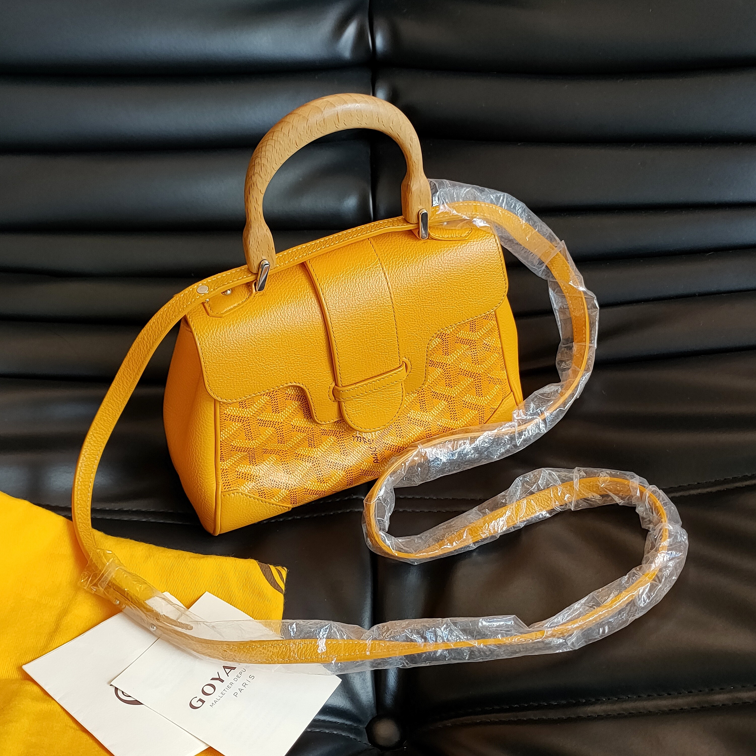 95新 Goyard Azul-黄色西贡mini斜挎包 48391