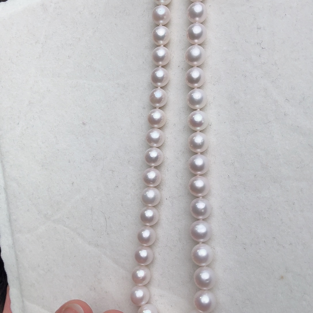 银S925镶嵌淡水珍珠项链