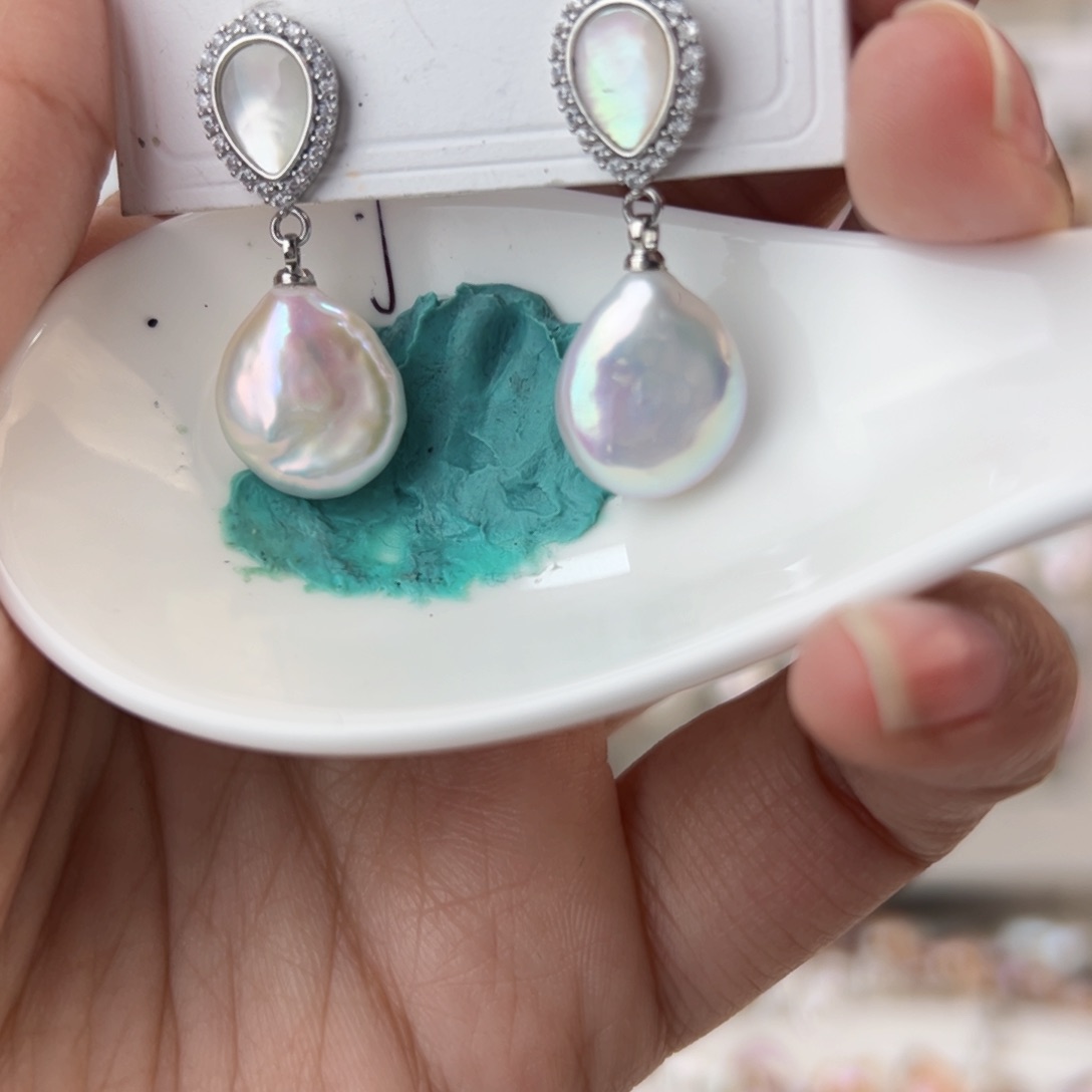 淡水珍珠耳饰未镶嵌