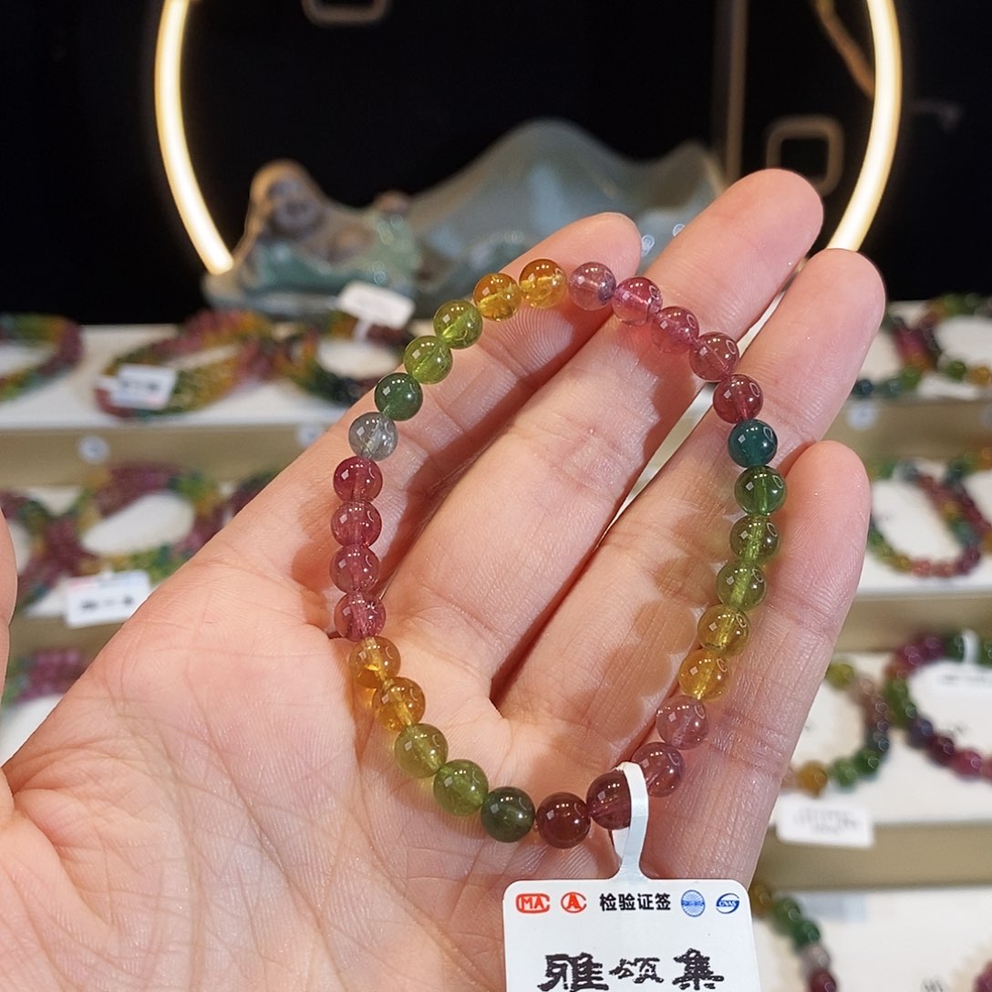 手串未镶嵌碧玺G2376单圈颜色微差