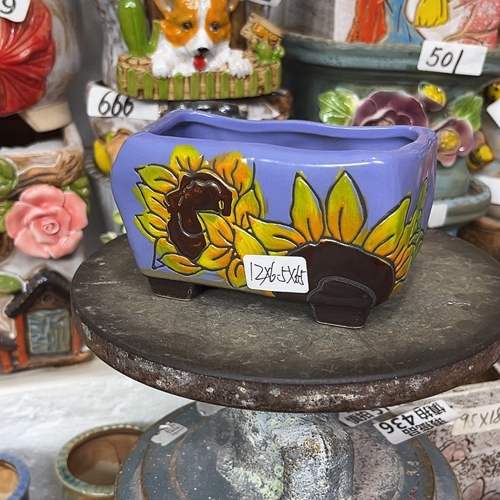 粗陶材质多肉花盆