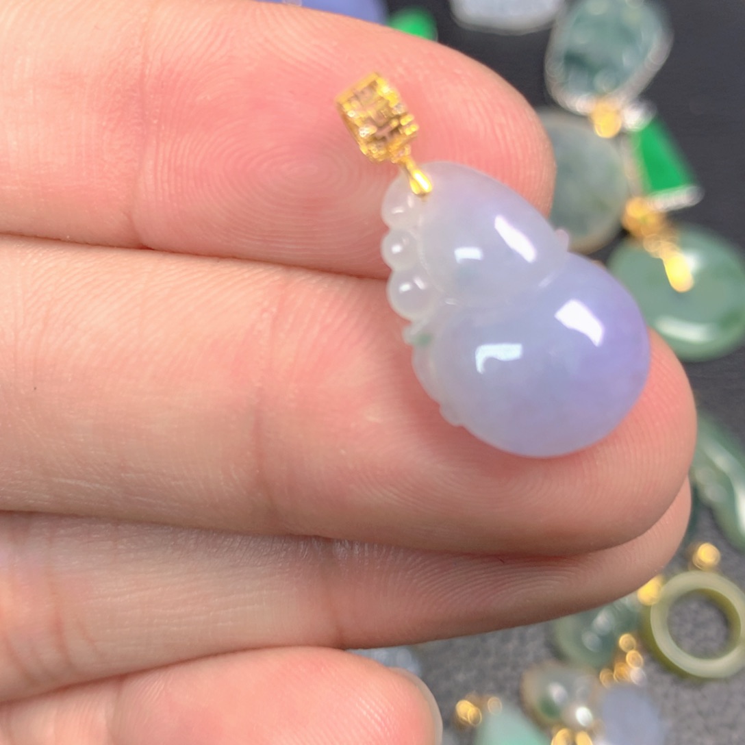 【闪购商品】翡翠颈饰18K金镶嵌翡翠