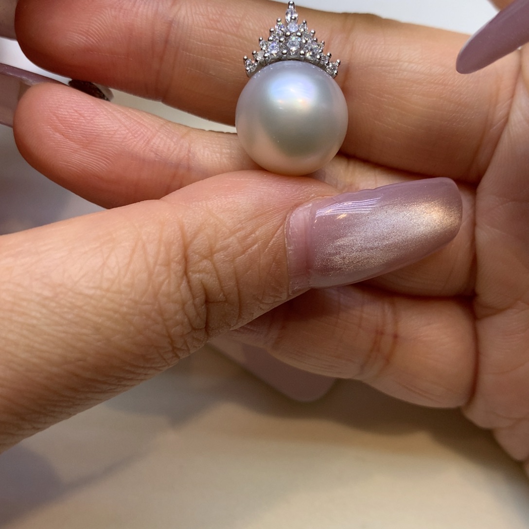 颈饰银S925镶嵌海水珍珠