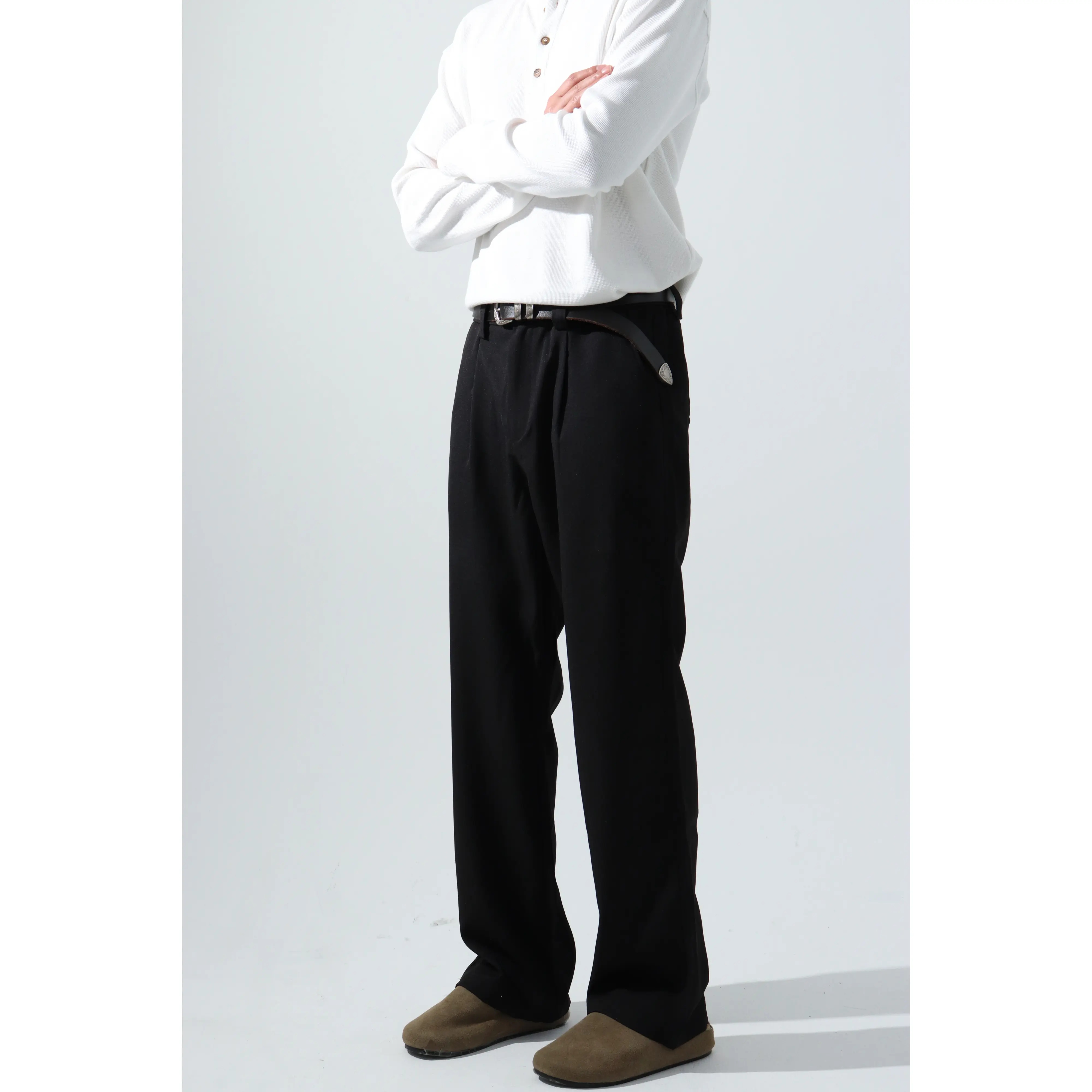 早秋款免烫517直筒微喇侧面三本针工艺cleanfit美式垂感休闲长裤