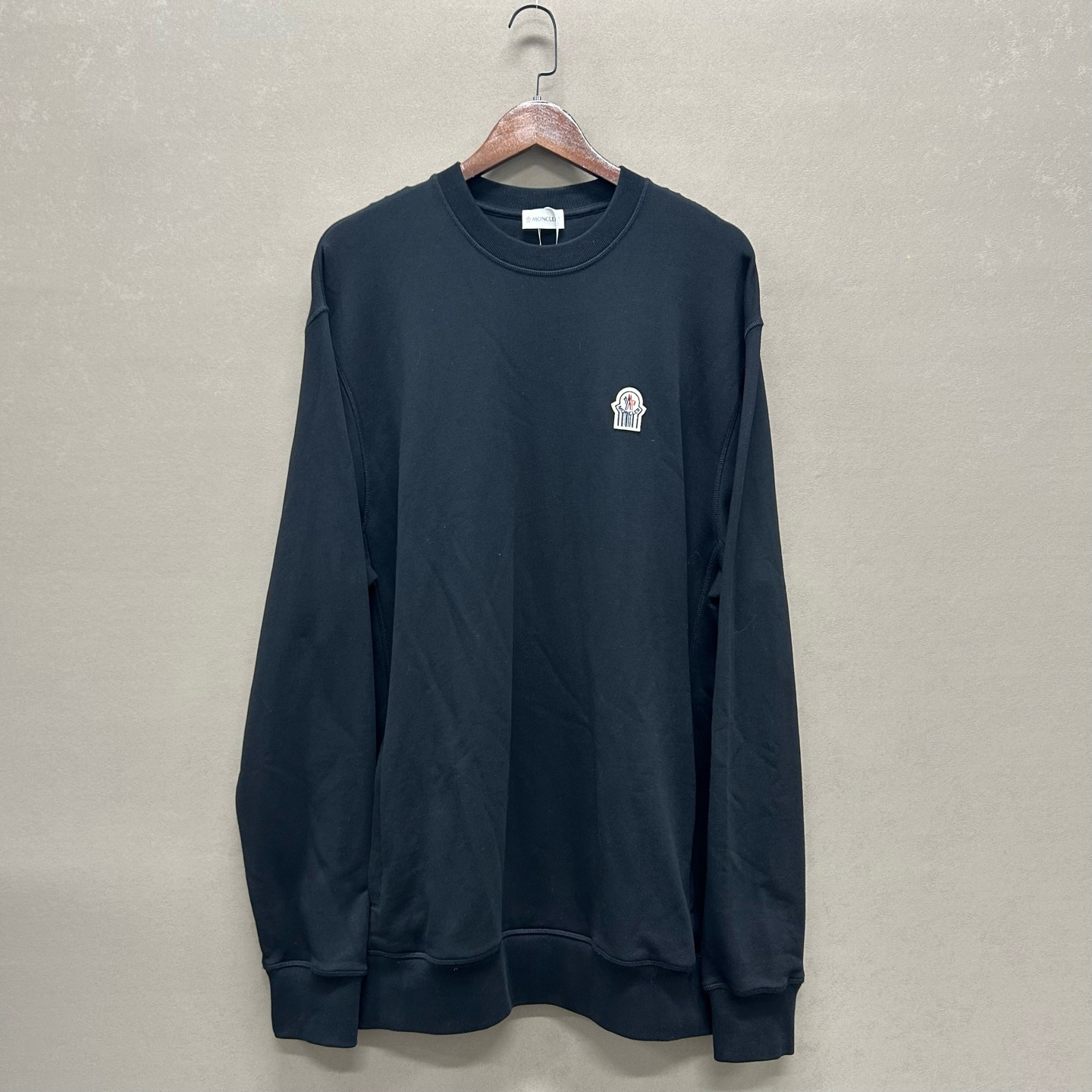 99新 MONCLER GM联名 黑色徽标贴饰卫衣 2码 ys000673
