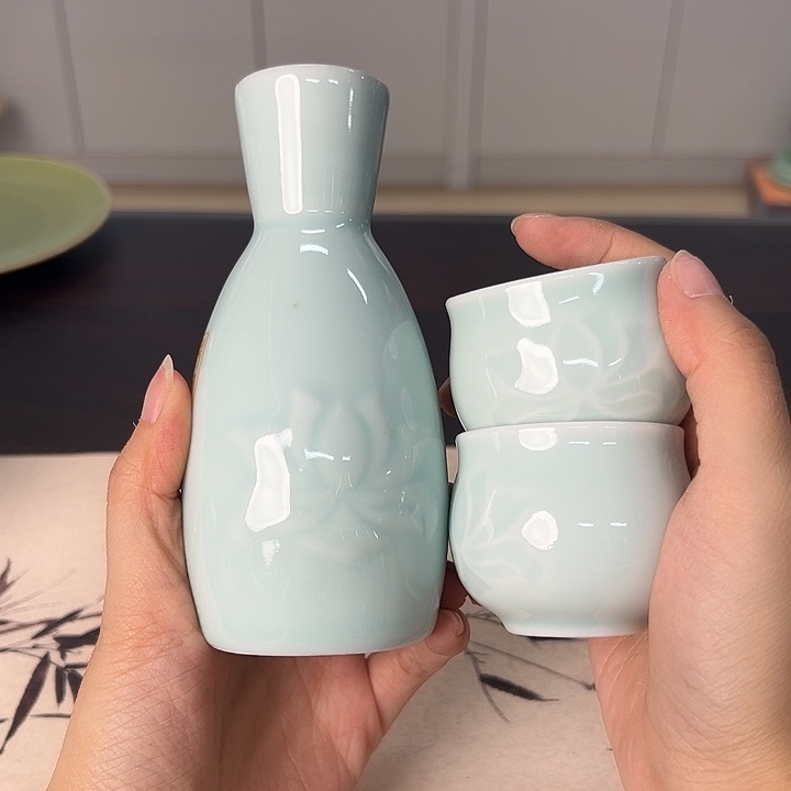 龙泉云间青瓷小米茶器